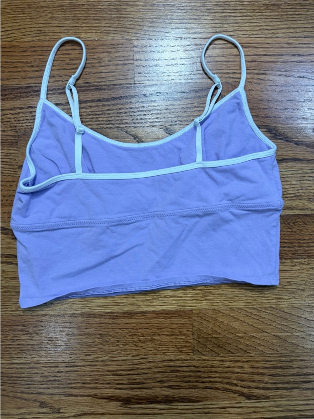 aerie Lavender Bralette with White Trim size Medium - Picture 2 of 3